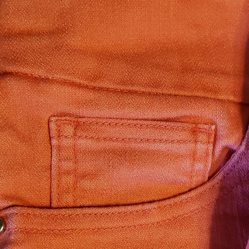 DENIM&CO Regular Perfect Denim Smooth Waist Straight Leg Jeans 16 Coral - Picture 9 of 14
